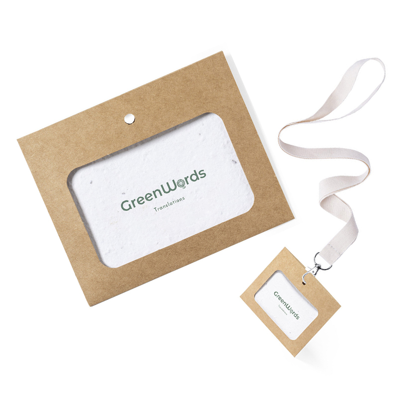 Badge met zaadpapier